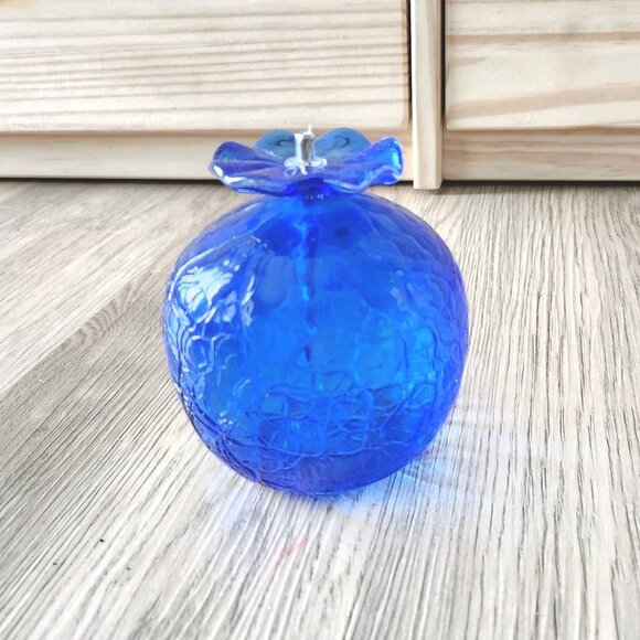 Glassworks Colorado Liquid Candle Cobalt Blue Art Glass Rare Handblown Oil Lamp - Picture 12 of 12